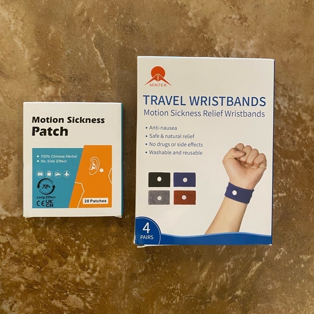 Travel Wristbands (new) and patches (18 pack) Travel Motion Sickness Relief